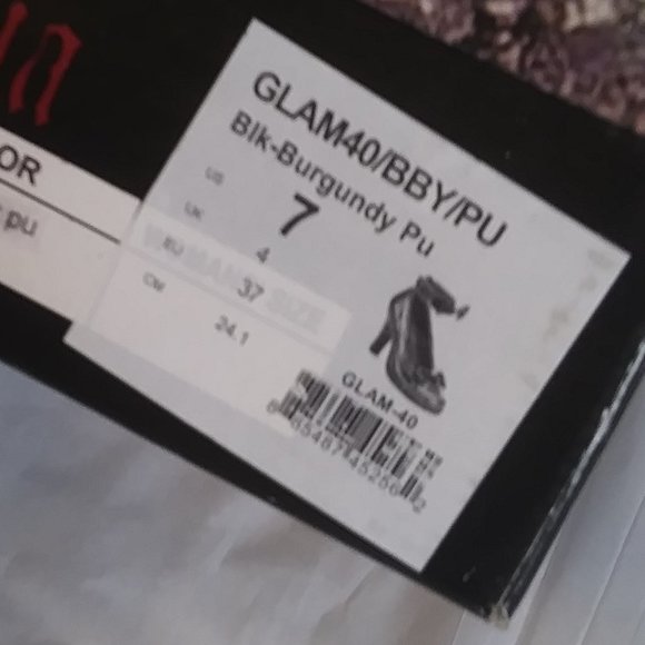 Demonia black burgundy Glam40  heels goth dark academia sexy vampiress size 7 - Picture 4 of 16